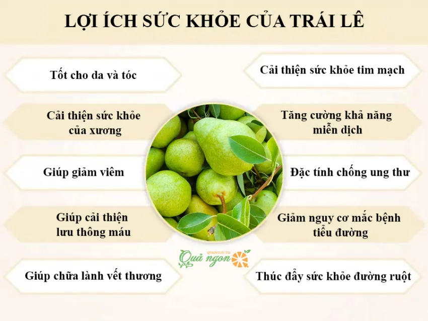 10 lý do tại sao lê nên là một phần trong chế độ ăn uống