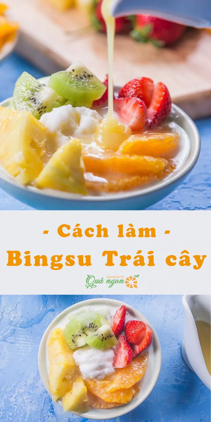 Cách làm bingsu trái cây sữa đá bào đảm bảo "ăn là mê"