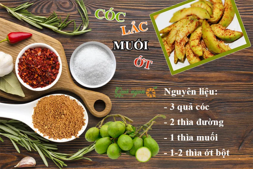 Cách làm cóc lắc muối ớt siêu cay cực đơn giản