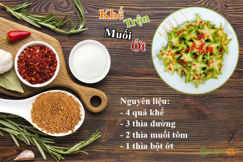 Cách làm khế trộn muối ớt ngon không cưỡng nổi