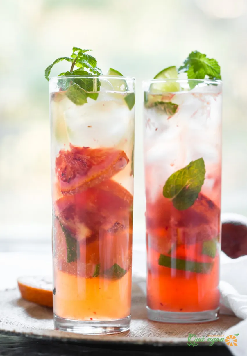 Cách làm Mojito cam đỏ không cồn tươi mát