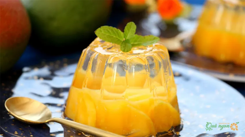 Cách làm thạch pudding xoài hoa hồng