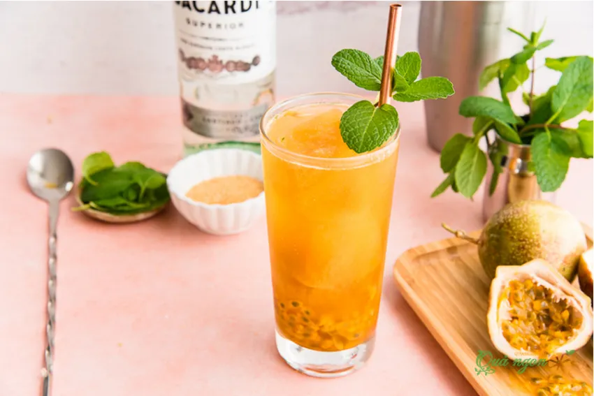 Cách pha chế Cocktail Mojito chanh leo