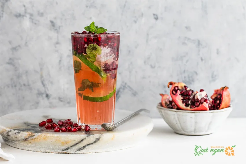 Cách pha chế cocktail mojito lựu bạc bà