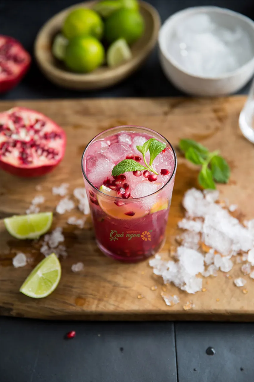 Cách pha chế cocktail mojito lựu bạc bà