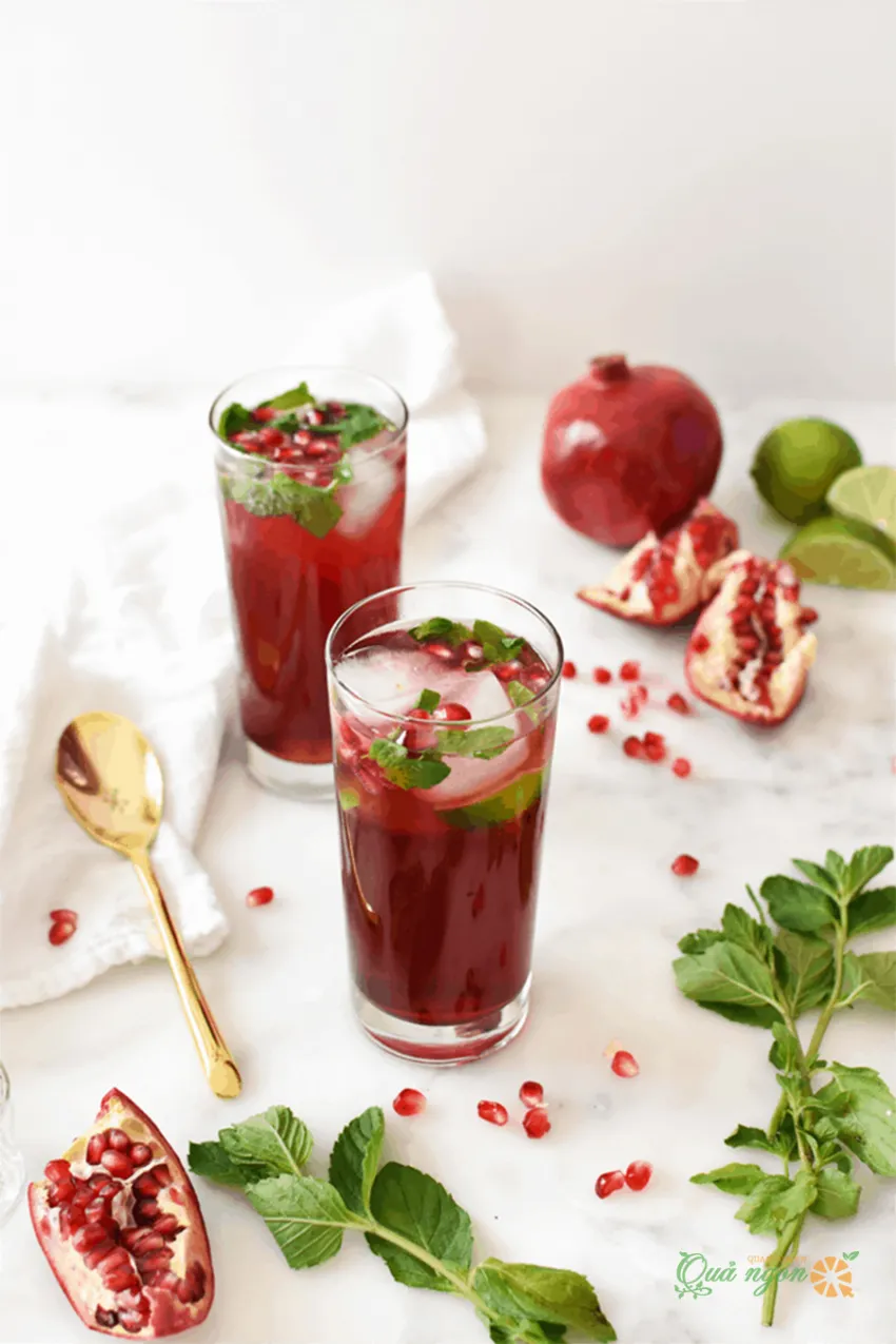 Cách pha chế cocktail mojito lựu bạc bà