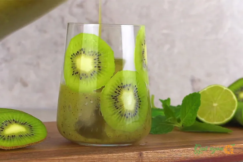 Cách pha chế Mocktail Kiwi không chứa cồn