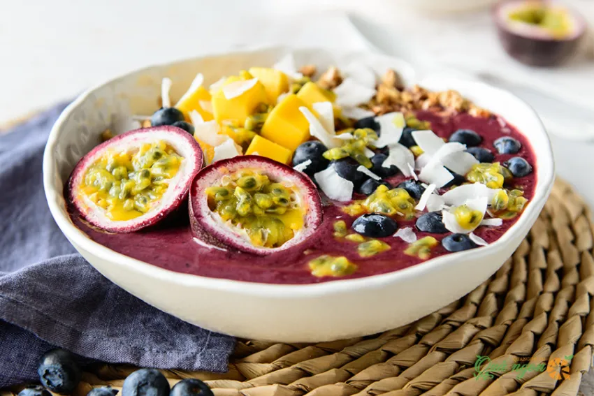 Công thức làm bát sinh tố chanh dây Acai