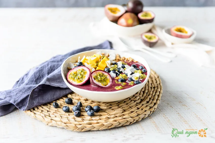 Công thức làm bát sinh tố chanh dây Acai