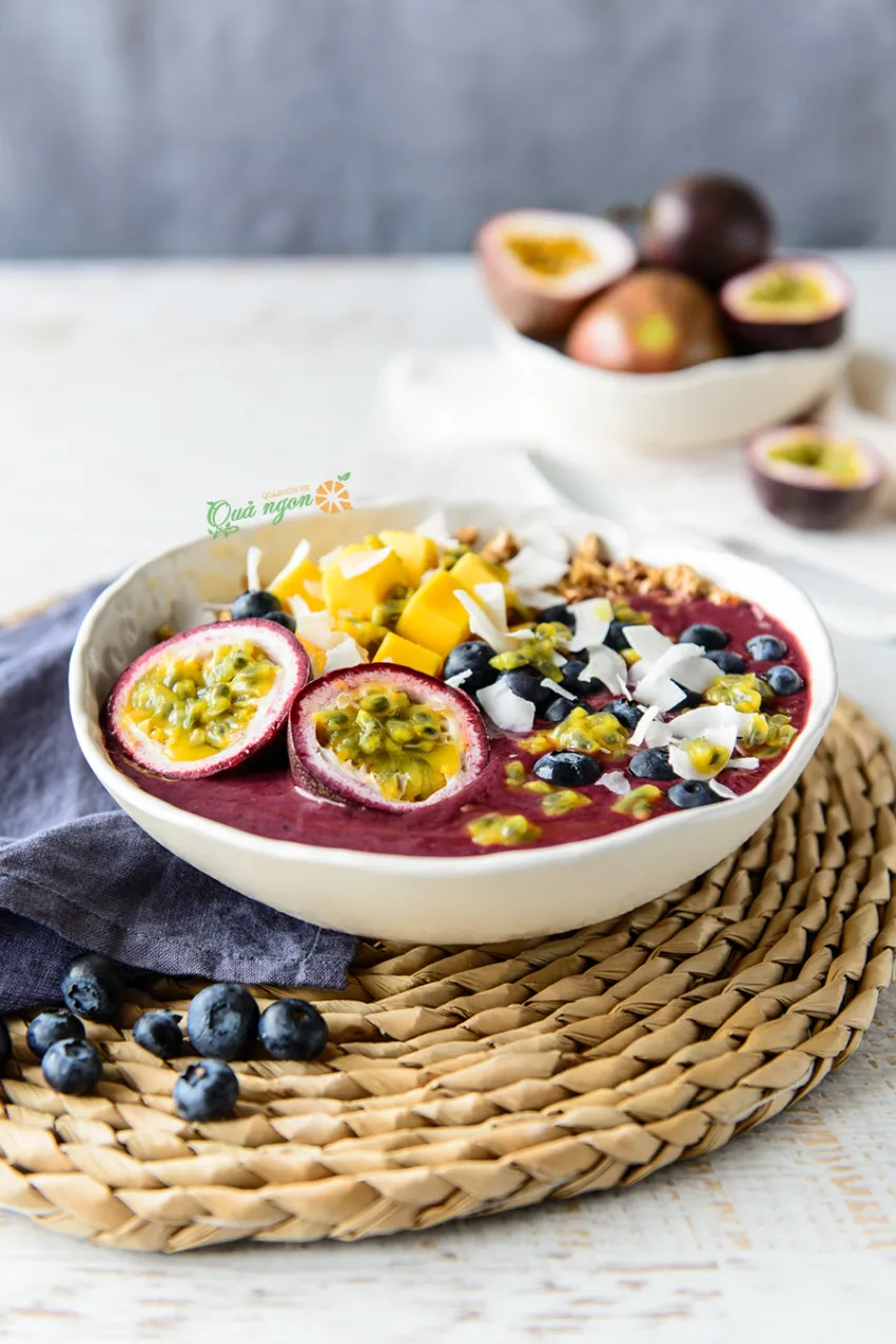 Công thức làm bát sinh tố chanh dây Acai