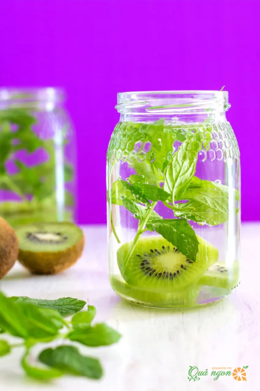 Công thức làm nước kiwi bạc hà Detox giảm cân hiệu quả