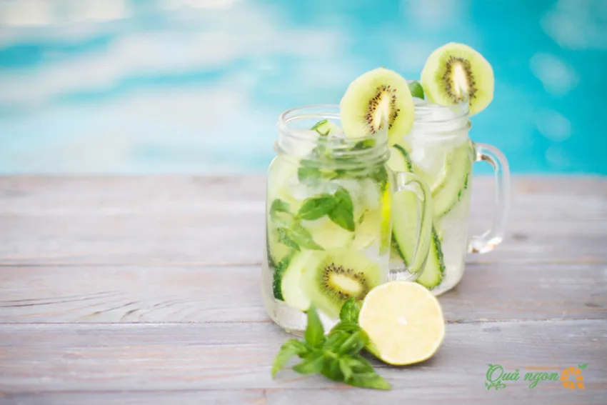 Công thức làm nước kiwi bạc hà Detox giảm cân hiệu quả