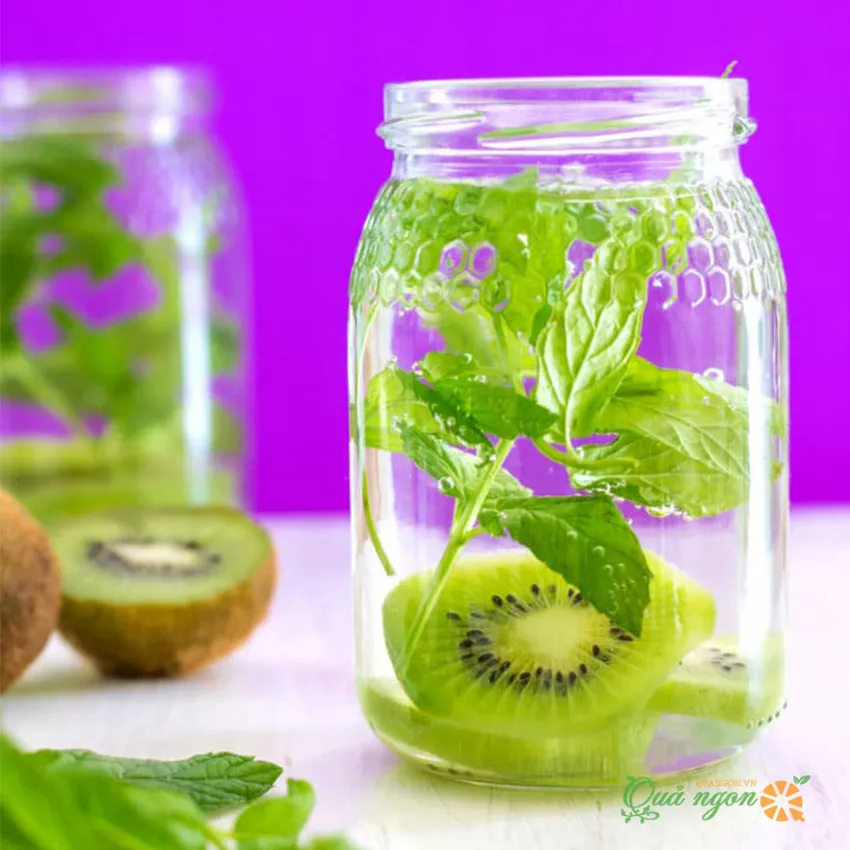 Công thức làm nước kiwi bạc hà Detox giảm cân hiệu quả