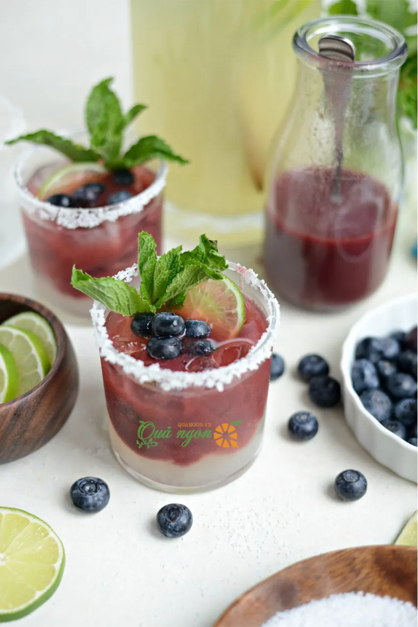 Công thức pha chế Cocktail Margaritas Việt Quất