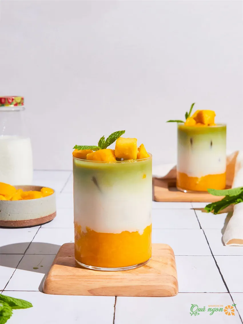 Công thức pha chế Mango Iced Matcha Latte