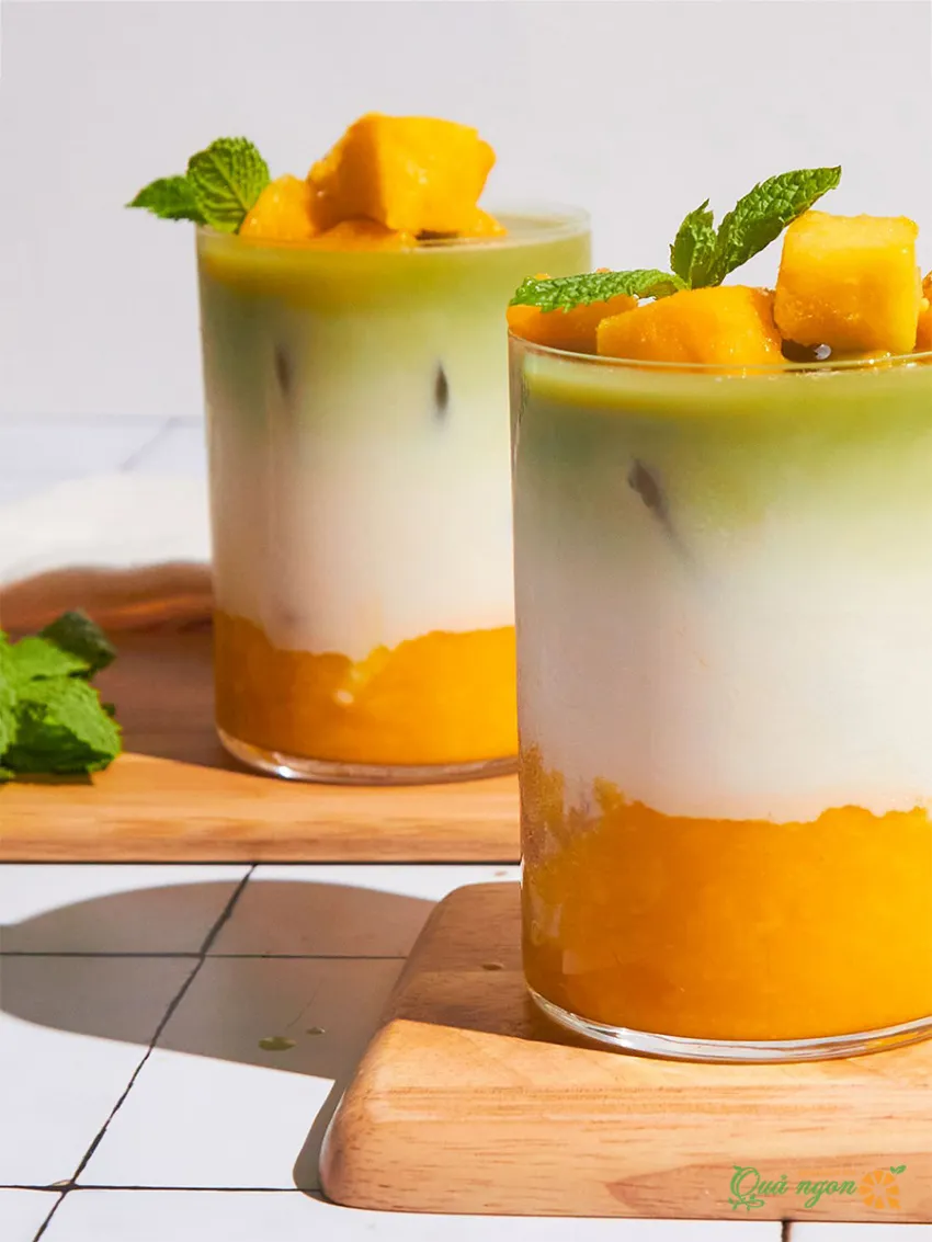 Công thức pha chế Mango Iced Matcha Latte