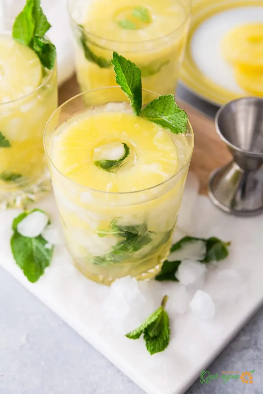 Công thức pha chế Mojito gừng dứa hương vị nhiệt đới