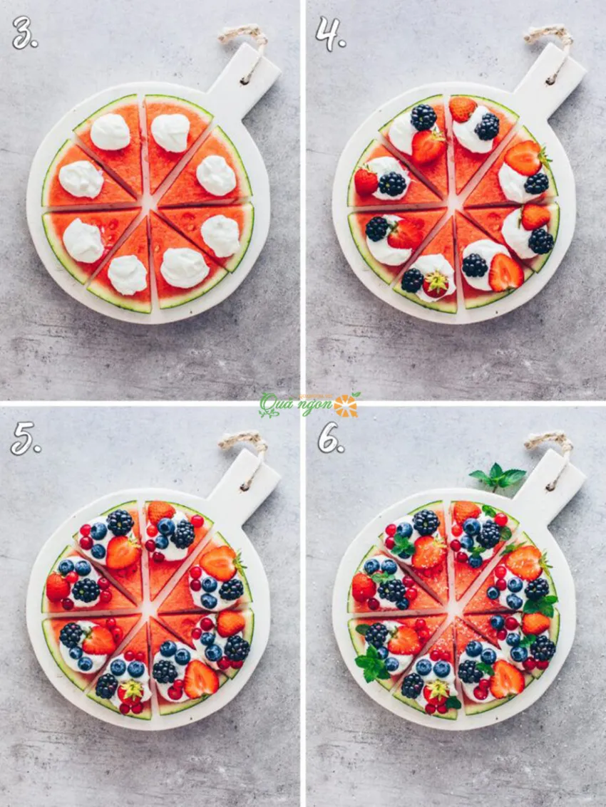 Công thức Pizza dưa hấu mới lạ kết hợp hoàn hảo với trái cây tươi