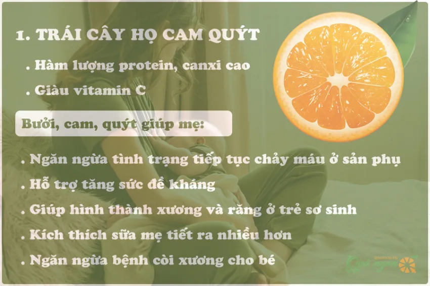 Top 9 loại trái cây lợi sữa cho phụ nữ sau sinh